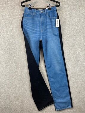 Pacsun Jeans Size 26 Womens 90's Boyfriend High Rise Two Tone Black